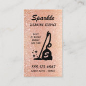 Roos Gold Glitter Cleaning Service Bewaring Servic Contactkaartje (Voorkant)
