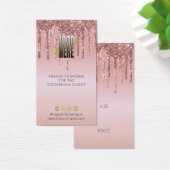 Roos Gold Glitter Clothing Price label met logo Visitekaartje (Bureau)