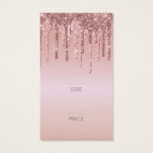 Roos Gold Glitter Clothing Price label met logo Visitekaartje (Achterkant)