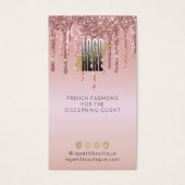 Roos Gold Glitter Clothing Price label met logo Visitekaartje (Voorkant)