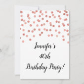 Roos Gold Glitter Confetti 40 en Fabulous Kaart (Voorkant)