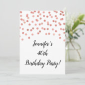 Roos Gold Glitter Confetti 40 en Fabulous Kaart (Staand voorkant)