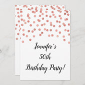 Roos Gold Glitter Confetti 50 en Fabulous Kaart (Voorkant / Achterkant)