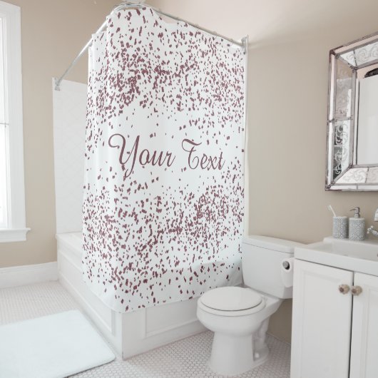 Roos Gold glitter confetti Douchegordijn (In situ)