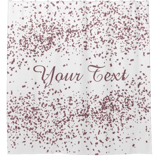 Roos Gold glitter confetti Douchegordijn (Voorkant)