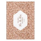 Roos Gold Glitter Confetti Glam Weddenschap Tafelkleed (Voorkant)