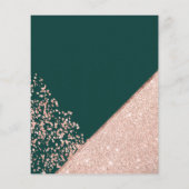 Roos gold glitter confetti green budget 40th (Achterkant)