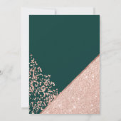 Roos gold glitter confetti green budget 40th kaart (Achterkant)