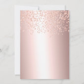 Roos gold glitter confetti hebrew name Bat Mitzvah Kaart (Achterkant)