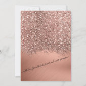 Roos Gold Glitter Confetti Metallic Verloving Kaart (Achterkant)