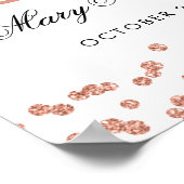 Roos Gold Glitter Confetti White 30th Birthday Poster (Hoek)