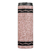Roos Gold Glitter Crayon Aangepaste Drink Tumbler Thermosbeker (Achterkant)