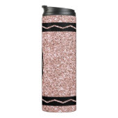 Roos Gold Glitter Crayon Aangepaste Drink Tumbler Thermosbeker (Geroteerd rechts)