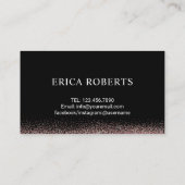 Roos Gold Glitter Crown Eyelash Diva Lashes Salon Visitekaartje (Achterkant)