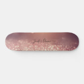 ROOS GOLD Glitter Custom Name Skateboard (Horizontaal)