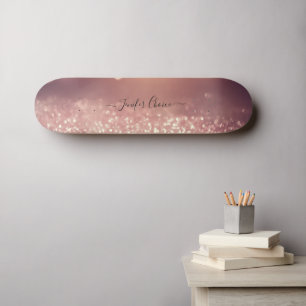 ROOS GOLD Glitter Custom Name Skateboard