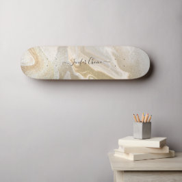 ROOS GOLD Glitter Custom Name Skateboard