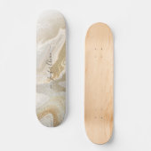 ROOS GOLD Glitter Custom Name Skateboard (Voorkant)