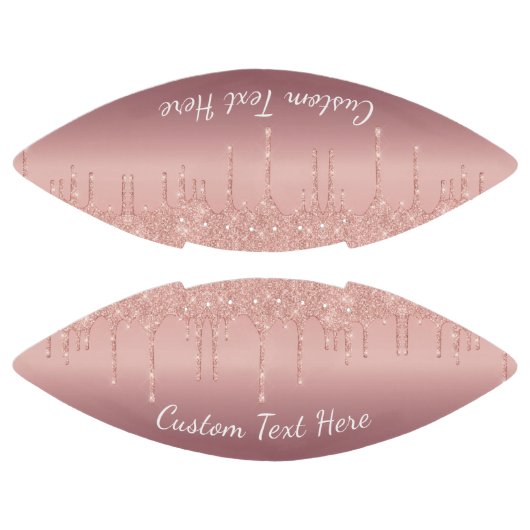 Roos Gold Glitter Custom Text Football Uw Ontwerp (Panelen)