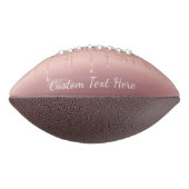 Roos Gold Glitter Custom Text Football Uw Ontwerp (Gedraaid 90)