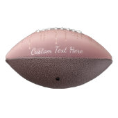 Roos Gold Glitter Custom Text Football Uw Ontwerp (Gedraaid 270)