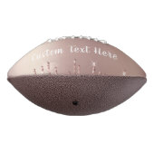 Roos Gold Glitter Custom Text Gift Football (Gedraaid 270)