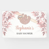 Roos Gold Glitter Cute Girl Baby shower Spandoek (Horizontaal)