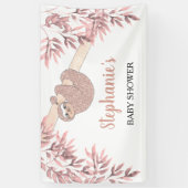 Roos Gold Glitter Cute Girl Baby shower Spandoek (Verticaal)