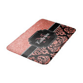 Roos Gold Glitter Damask Badmat (Gekanteld)