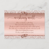 Roos Gold Glitter Damask die het goed doet Informatiekaartje (Voorkant)