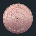 Roos Gold Glitter Dart Board met aangepaste tekst Dartbord<br><div class="desc">Gepersonaliseerde Dartboards met Custom Text Roos Gold Blush Glitter Sparkle Drips Wedding of Party Supplies / Gift - Voeg Uw Unieke Tekst / Naam toe of Verwijder Tekst - Maak Uw Speciale Dart Board Gift - Vergroot en verplaats of verwijder en voeg tekst / elementen toe met de aanpassingshulpmiddel. Lettertypen...</div>