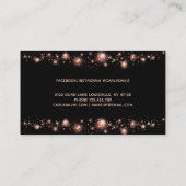 Roos Gold Glitter Diamond Dust Black Makeup Artist Visitekaartje (Achterkant)