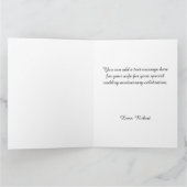 Roos Gold Glitter Donkerrood Ombre Happy Jubileum Kaart (Binnen)