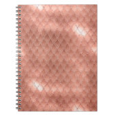 Roos Gold Glitter Dragon Scales Notitieboek (Voorkant)