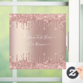 Roos Gold Glitter Drift Aangepaste tekstvensterkla Raamsticker (Huis)