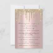 Roos Gold Glitter Drift Birthday Part Sweet Kaart (Voorkant)