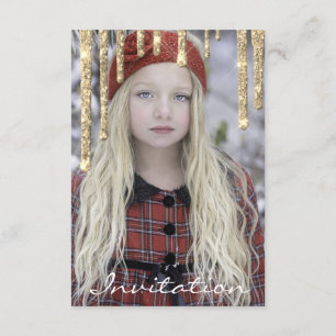 Roos Gold Glitter Drift Birthday Part Sweet Kaart