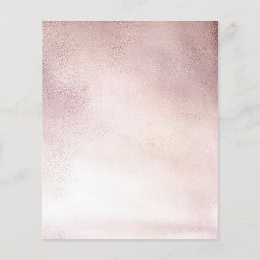 Roos Gold Glitter Drift Calligraphy Wedding Invit Flyer (Achterkant)