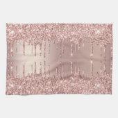 Roos Gold Glitter Drift keukenhanddoek (Horizontaal)