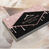 Roos Gold Glitter Drift Mode Boutique Visitekaartje