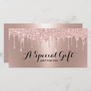 Roos Gold Glitter Drift Salon Cadeaubonnen