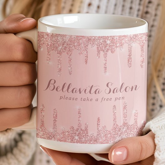 Roos Gold Glitter Drijfdruppels Salon Business Pen Koffiemok