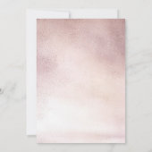 Roos Gold Glitter drijft kalligrafie bruiloft Kaart (Achterkant)