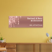 Roos Gold Glitter Drip Couple Wedding Jubileum Canvas Afdruk (Insitu (Woonkamer))