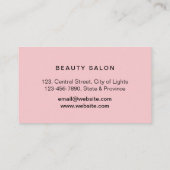 Roos Gold Glitter Drip Lips Makeup Artist Salon Visitekaartje (Achterkant)