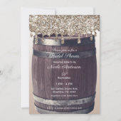 Roos Gold Glitter Drip Rustic Glam Vrijgezellenfee Kaart (Voorkant)