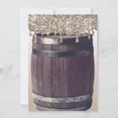 Roos Gold Glitter Drip Rustic Glam Vrijgezellenfee Kaart (Achterkant)