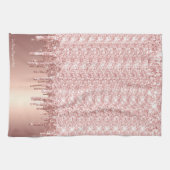 Roos Gold Glitter Drip Theedoek (Horizontaal)