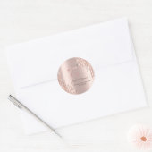 Roos Gold Glitter Drips 75ste verjaardagsfeestje Ronde Sticker (Envelop)
