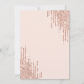Roos Gold Glitter Drips Blush Pink Sweet 16 Kaart (Achterkant)